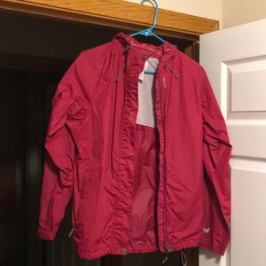 Pink rain jacket